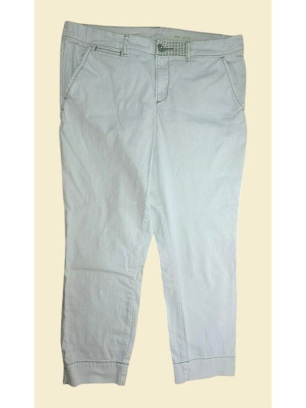 Pilcro And The Letterpress Womens White Crop Pants Size 31